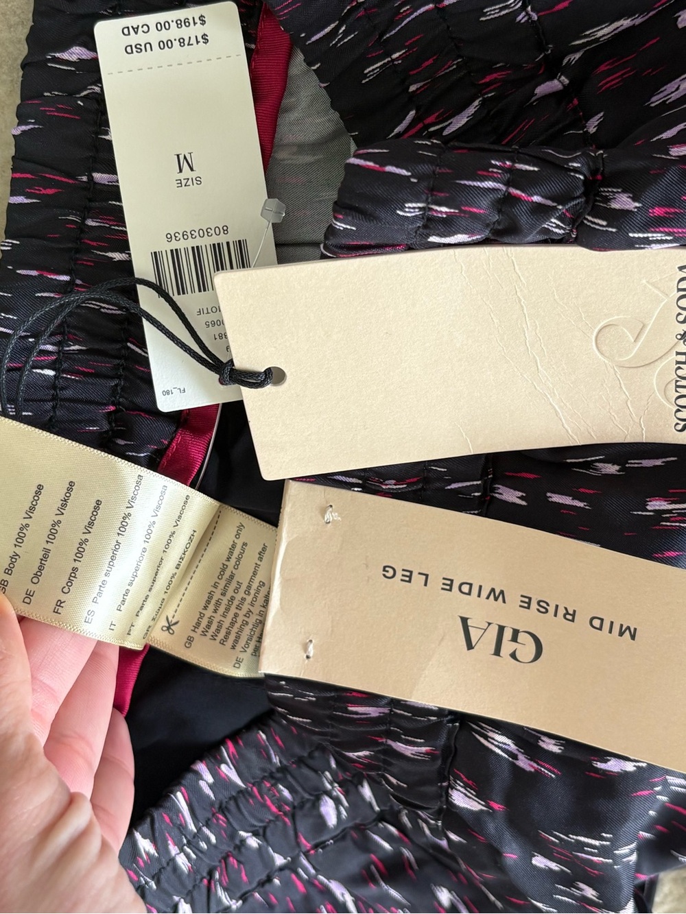 Anthropologie Scotch & Soda Gia Wide-Leg Trousers $178 medium M new NWT - Picture 4 of 11